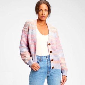 Gap Pastel Rainbow Knitted Button Front Cardigan